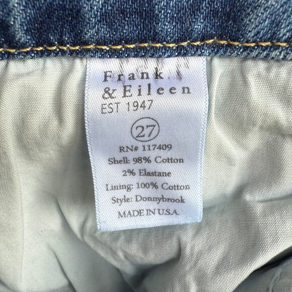 Frank & Eileen Donnybrook denim midi skirt - blue - front slit - long - size 27 - Picture 5 of 12